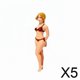thumbnail image 1 of Paquete de 2 a 6 figuras a escala 1:64 de mujer en traje de baño pintada a mano en miniatura 3D. 5 piezas, 1 of 7