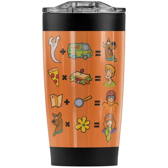 Scooby Doo Equation Stainless Steel Tumbler 20 oz Coffee Travel Mug/Cup, Vacuum Insulated & Double Wall with Leakproof Sliding Lid | Great for Hot Drinks and Cold Beverages