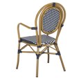 thumbnail image 6 of Safavieh Rosen Outdoor Patio Stacking Arm Chair, Set of 2 - Navy/White, 6 of 10