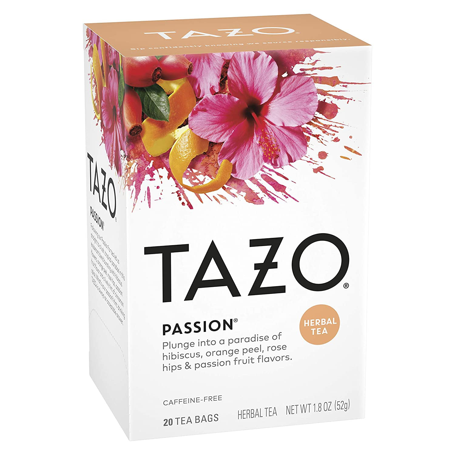 tazo passion tea, 20 tea bags