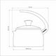 thumbnail image 4 of Tetera Tramontina chaleiras aluminio antiadherente Tapa de vidrio mango de baquelita antitérmica 28534619, 4 of 5