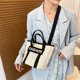thumbnail image 2 of Sywqhk Bolso Bandolera De Paja Mujer Beach Hit Color Letters Crossbody Bolso (Negro) Sywqhk Para estrenar, 2 of 9