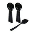 thumbnail image 2 of Coppetta Black Plastic Petal Spoon - 4 1/2" x 1" - 500 count box, 2 of 11