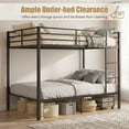 thumbnail image 6 of ELLEGNT Full Size Metal Bunk Bed – Heavy-Duty Full Over Full with Safety Guardrails, 6 of 7