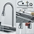 thumbnail image 3 of Matte Gray Stainless Steel Kitchen Sink Set Single Large Bowl Pull Out Mixer Taps Waste Kit 23.64inch Stainless Steel Kitchen Sink Set Single Large Bowl Pull Out Mixer Taps Waste Kit 23.64inch, 3 of 11