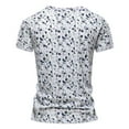 thumbnail image 3 of Camiseta de manga corta con estampado cómodo de algodón de verano para hombre Pompotops  oipoqjl31785, 3 of 8