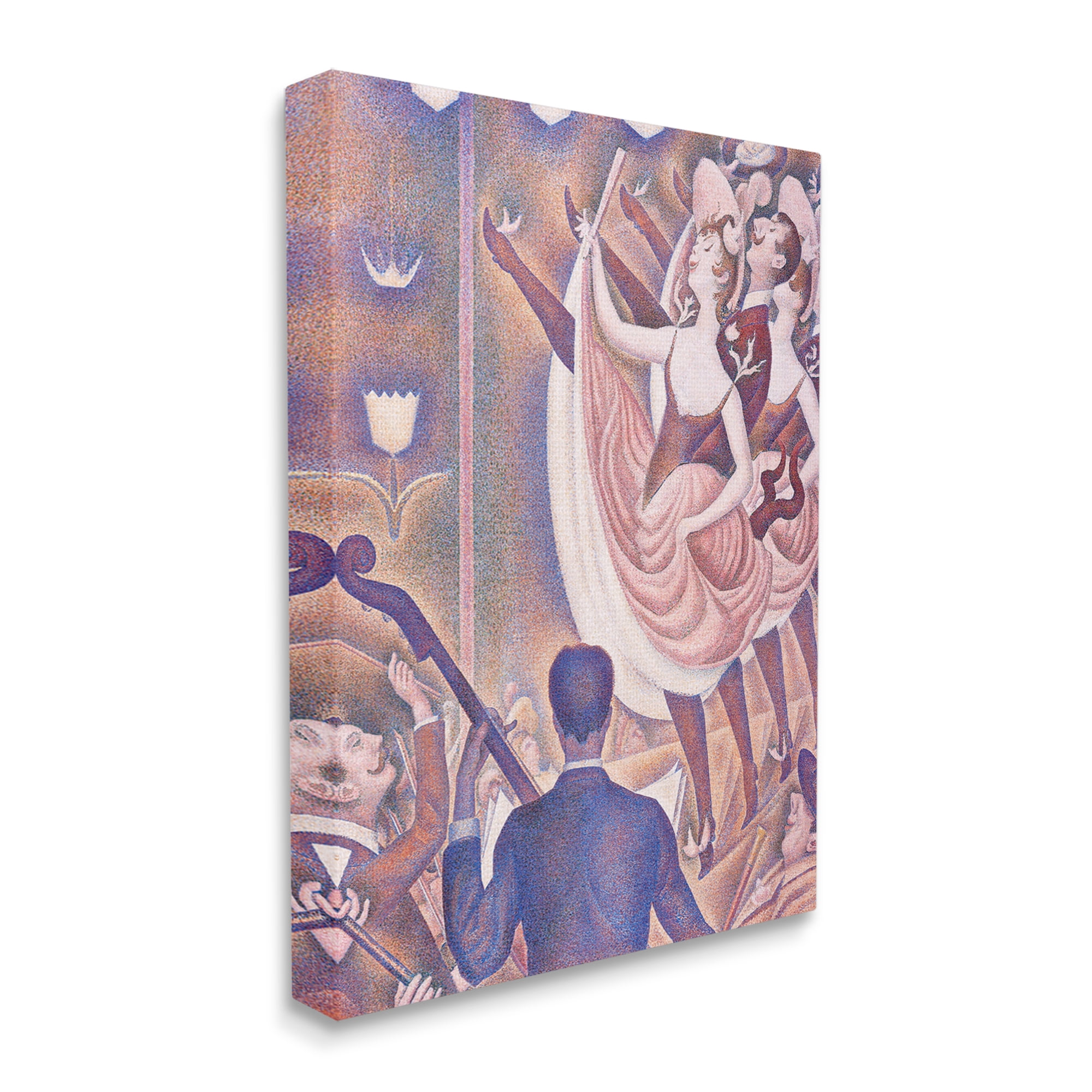Stupell Industries La Chahut Classic Georges Seurat Painting Dance Portrait Painting Gallery Wrapped Canvas Print Wall Art, Design by one1000paintings