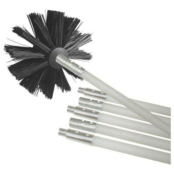 DVBRUSH12K/6 Dryer Duct Cleaning Kit, Lint Remover, Extends up to 12 Feet, Synthetic Brush Head, Use with or without a Power Drill