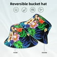thumbnail image 5 of Naloa Colorful Flowers Reflective Double-Sided Bucket Hat, Sun Hat, Soft and Breathable for Gardening, Beaching, Camping, Hiking, Fishing, 5 of 9