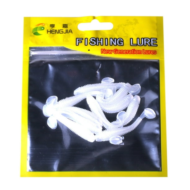 Xihbxyly Juego de Señuelos de Pesca, Cebo Blando con Acción de Balanceo, Colores Brillantes para Peces Grandes, Fácil de Usar, 10 Piezas, 5 Cm de Largo, Apto para Principiantes, Pesca Al Aire Libre,