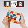 thumbnail image 4 of Colorful Waves Vibrant Dynamic Switch Cover Decorative Wall Plate 3-Gang 2-Toggle 1-Decor Standard Size, 4 of 5
