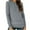 Gray-A, variant on Tumotour Pullover Shirts For Women Casual Loose Solid Color Crew Neck Long Sleeve Slim Fit Comfortable Autumn Base Pullover Tops