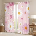 thumbnail image 3 of Feelyou Kawaii Daisy Flower Black Out Curtains for Kids, Cute Daisy Print Curtains Pack of 2 (42x63 Each), Cartoon Floral Theme Bedroom Curtains, Window Curtains Home Decor, 3 of 7