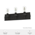 thumbnail image 6 of Hunter - Perch Point 3-light Noble Bronze, Medium Size Vanity Light, Dimmable, Casual Style, for Bedrooms, Dining, Living Rooms - 19432, 6 of 6