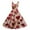 Watermelon Red, variant on Valentines Day Dresses Sleeveless A-line with Heart Print Casual Fit Party Dresses Deep Red 2XL