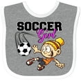 thumbnail image 3 of Inktastic Soccer Girl Girls Baby Bib, 3 of 4