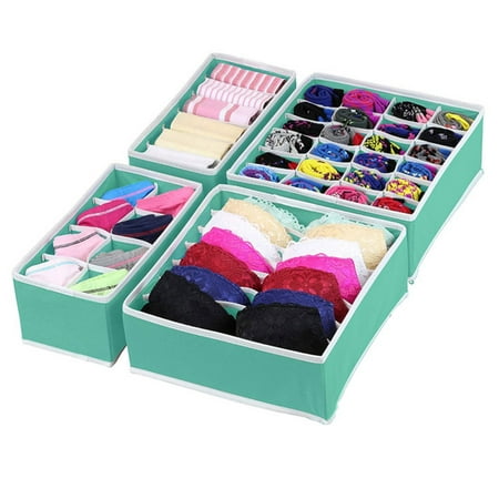 

Dtydtpe storage bins Organizer For Underwear Pack By Underwear Ties Drawer 4 Bras Closet Socks Divide Housekeeping & Organizers