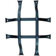 Speakeasy Grille, Standard Style, Window Grille, Forged Iron, Flared Legs (8 Inch x 10 Inch)