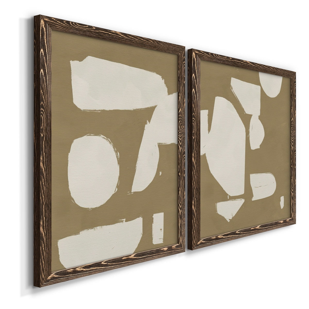Chunky Abstract I - Premium Framed Canvas 2 Piece Set - Ready to Hang