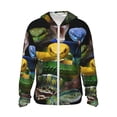 thumbnail image 1 of Fotbe Colorful Viper Snake Chaqueta con Protección Solar UPF 50+ para Hombre y Mujer, Camisa con Capucha y Bolsillos-XX-Large, 1 of 7