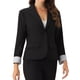 thumbnail image 4 of Saco de Blazer de Oficina Chic INSPIRE para Mujeres, Blazer de Un Botón en Contraste, Talla L, Negro, 4 of 5