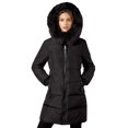 thumbnail image 4 of XPMWRP Women's Quilted Fleece Hooded Puffer Jacket Long Sleeve Solid Color Long Coat Winter Warm Thick Zipper Jacket with Pockets Black XXL, 4 of 8