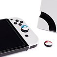 thumbnail image 3 of Tapas De Joystick Agarre Para Pulgar Compatible Con Nintendo Switch Y Switch Oled, Tapas De Silicona Para Controlador Joy-con - Rojo + Azul, 2 Pares (4 Piezas), 3 of 5