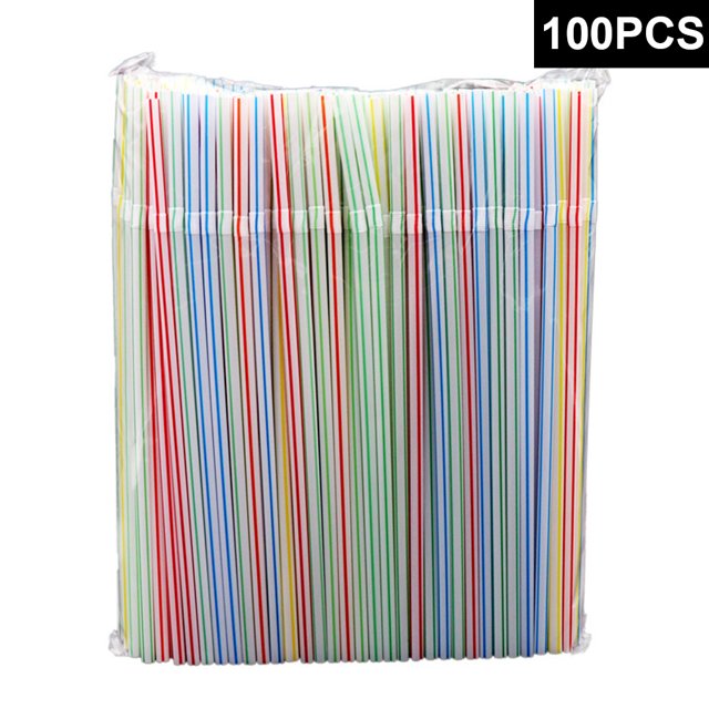 100 pajitas para beber pajitas de arcoíris flexibles para cafetería/bar/fiesta (paquete B) Tmvgtek Para estrenar