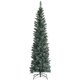 thumbnail image 3 of Costway Árbol de Navidad artificial delgado de PVC nevado sin iluminación de 180 cm con piñas, 3 of 4