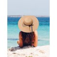 thumbnail image 3 of Wangscanis Women Paper Straw Hat, Wide Brim Bow Decor Breathable Sun Protection, 3 of 7
