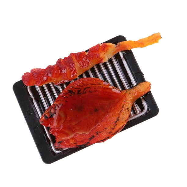 Platos en miniatura artificiales con adornos de comida para niños, juguetes de cocina para muñecas.