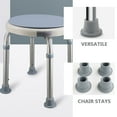 thumbnail image 3 of LOLIPPYY 8Pcs Grey Shower Chair Replacement Peg Pads Rubber Nonslip Chair Leg Covers for Safety, 3 of 8