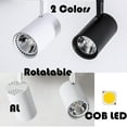 thumbnail image 7 of FSLiving H Type Track Lighting Black Aluminum Finished LED Ceiling Spot Lighting,Remote Control with 7W COB LED Stepless Dimming,Color Changing Adjustable Head Lamp for Shopwindow - 1 Pack, 7 of 7