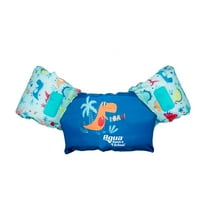 SwimSchool 2-in-1 Ultra-Fit Grow-With-Me Swim Vest, Blue Shark, Ages 4-6