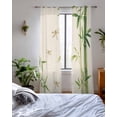 thumbnail image 3 of Green Botanical Sheer Curtains 84 Inch Length 2 Panels Set for Living Room/Bedroom, Farmhouse Dragonfly Kitchen Curtains with Grommet Semi-Sheer Curtains Drapes Voile Window Treatments 42"x84"x2, 3 of 7