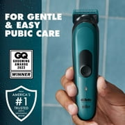 Gillette Intimate i3 Mens Pubic Hair Electric Trimmer for Men, Waterproof, Blue