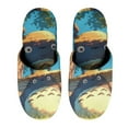 thumbnail image 5 of Mens Cozy Slippers Totoro Warm Soft Plush Slipper Slip-on House Shoes for Home Indoor Outdoor, 5 of 8