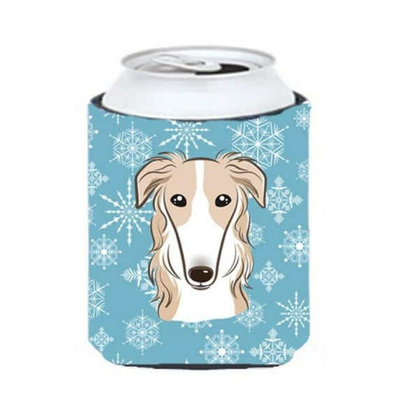 Snowflake Borzoi Can & Bottle Hugger