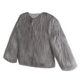 thumbnail image 2 of XXWXYD 𝖥aux 𝖥ur Shaggy Coat for Girls 1-10 Years, Long Sleeve Fuzzy Winter Jacket, Warm Plush Outerwear for Little Girls and Toddlers, 2 of 7
