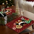 thumbnail image 3 of Christmas Placemats Set of 6, 12x18 Inch Red Candy Table Mats, Seasonal Winter Xmas Holiday Table Decors for Home Kitchen Dining Party 25xmas, 3 of 7