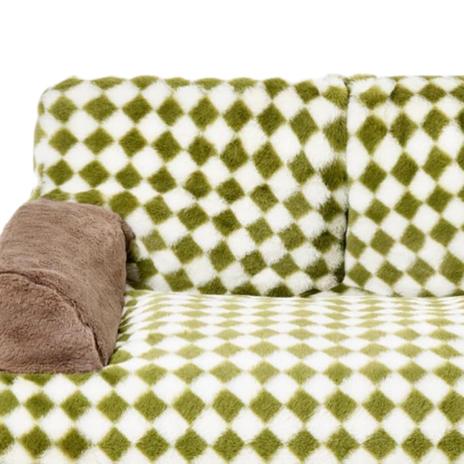 Stgfyxgs Dog Bed Sofa Pet Couch Modern Non Slip Soft Calming Cat Sofa Bed Cat Couch for Indoor Cats All Breed Small Dogs Puppy Kittens Green S