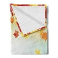 thumbnail image 2 of Autumn Soft Flannel Fleece Throw Blanket, Bokeh Background with Fallen Maple Leaves Warm Colored Seasonal Foliage Pattern, Cozy Plush for Indoor and Outdoor Use, 60" x 80", Multicolor, by Ambesonne, 2 of 5