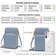 thumbnail image 3 of Small Crossbody Cell Phone Purse for Women, Mini Messenger Shoulder Handbag Wallet with Credit Card Slots,Light Blue, 3 of 7