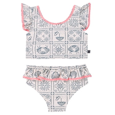 Modern Moments by Gerber Toddler Girl 2-Piece Swimsuit with Ric Rac, Sizes 12M-5T