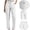 White, variant on SwiftWear Women's Cargo Pants Multiple Utility Pockets Elastic Waist with Button & Zipper, Classic Twill Straight-Leg Casual & Outdoor Hiking Travel Trousers