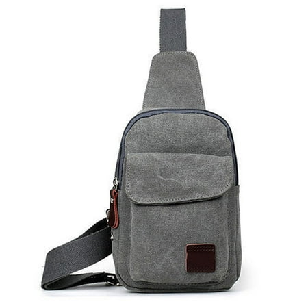 Men Canvas Bag Pack Travel Hiking Cross Body Messenger Shoulder Sling Chest Military Crossbody Bags Small