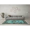 thumbnail image 3 of Ahgly Company Indoor Round Animal Light Blue Traditional Area Rugs, 5' Round, 3 of 4