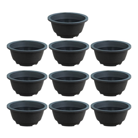 10Pcs Plastic Planters Indoor Flower Plant Pots Round Chunky Nursery Pots