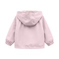 thumbnail image 3 of CPNG Girls Hooded Rain Jacket Letter Print Windproof Breathable Windbreaker Coat Autumn Winter Outerwear Hiking Windbreaker, 3 of 9
