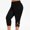 1# Black lightning deals of today, variant on Dyegold Capri Leggings For Women Plus Size High Waist Yoga Workout Summer Pants Casual Stretch Tummy Control Cropped Capris